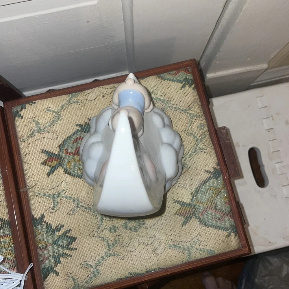 Ceramic Nursery Statue Bear‎ Sleeping On The Moon With Clouds 6.5
